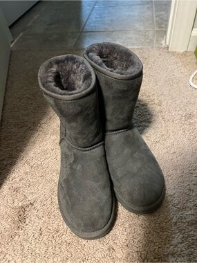 UGG Women's Mid-Calf Suede Winter Boots in Gray